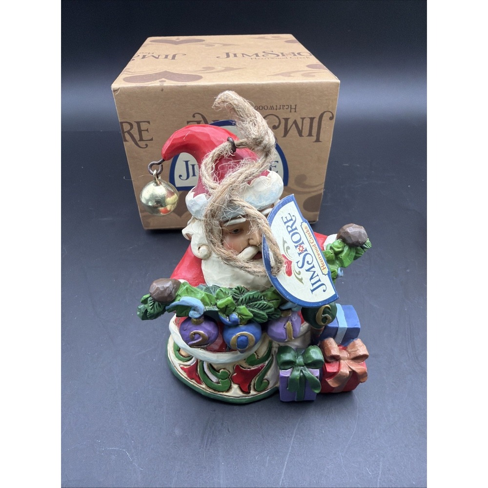Jim Shore Santa Claus Holding Garland Christmas Ornament 2016 Heartwood Creek